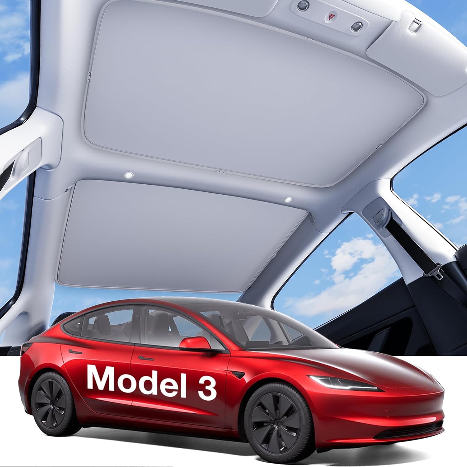 Tesla Roof Sunshade - Nano Ice-Crystal Coating Double-Layer Sun Blocker
