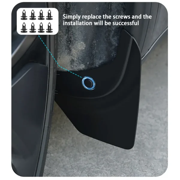 S6f4b76360de84ffcab53aff10b506d13N.webp TESY Mud Flaps for Tesla Model Y 2025 Juniper - No Drilling Splash Guards (4-Piece Set)