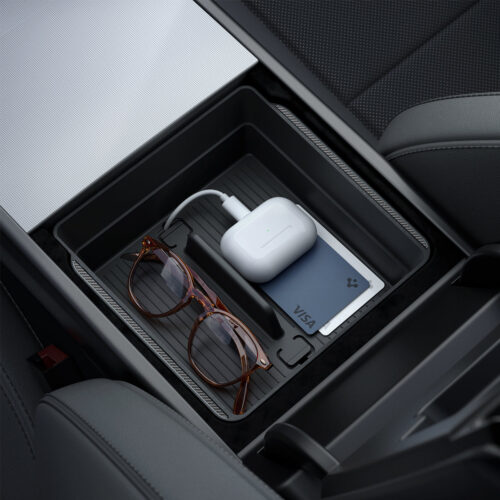 Spigen Armrest Console Organizer - Main Multi-Layer Tesla Console Organiser - 3-Piece Centre Console Storage Insert Kit